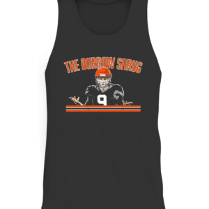 THE JOE BURROW SHRUG SHIRT Joe Burrow Cincinnati Bengals CATT black front.jpg