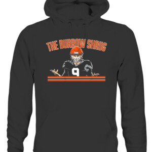 THE JOE BURROW SHRUG SHIRT Joe Burrow Cincinnati Bengals CAUH black front.jpg