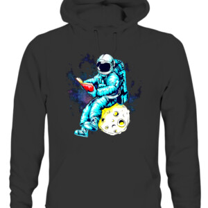 Astronaut Reading Book in Space T Shirt CAUH black front.jpg