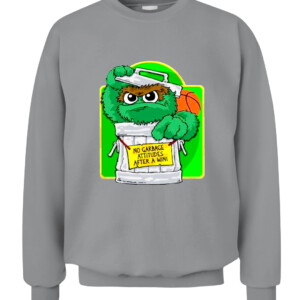 No Garbage Attitudes After A Win Oscar the Grouch shirt coach Eric Musselman Arkansas Razorbacks CACS sport grey front.jpg