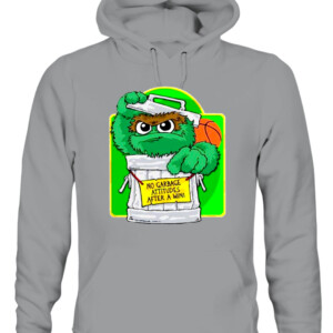 No Garbage Attitudes After A Win Oscar the Grouch shirt coach Eric Musselman Arkansas Razorbacks CAUH sport grey front.jpg