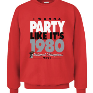 Party Like It's 1980 Shirt Georgia Bulldogs College Football Playoff 2021 National Champions 1 CACS red front.jpg