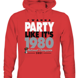 Party Like It's 1980 Shirt Georgia Bulldogs College Football Playoff 2021 National Champions 1 CAUH red front.jpg