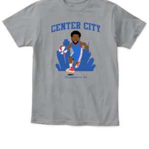 CENTER CITY PHILADELPHIA SHIRT Joel Embiid Philadelphia 76ers APKT sport grey front.jpg