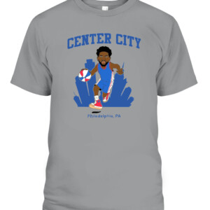 CENTER CITY PHILADELPHIA SHIRT Joel Embiid Philadelphia 76ers CABT sport grey front.jpg
