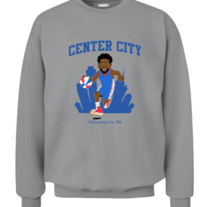 CENTER CITY PHILADELPHIA SHIRT Joel Embiid Philadelphia 76ers CACS sport grey front.jpg