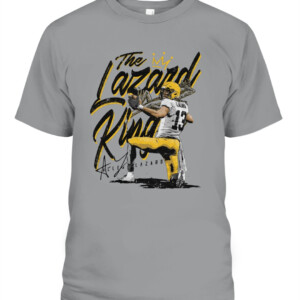 The Lazard King Shirt Allen Lazard Green Bay Packers CAPT sport grey front.jpg
