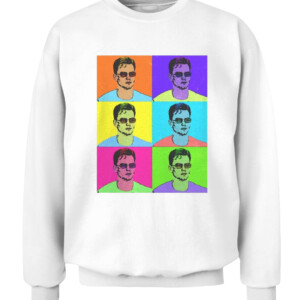 Joey Warhol SHIRT Joe Burrow’s Press Conference Glasses Joe Burrow Cincinnati Bengals CACS white front.jpg