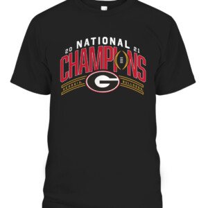 Georgia Bulldogs College Football Playoff 2021 National Champions Shirt CAPT black front.jpg