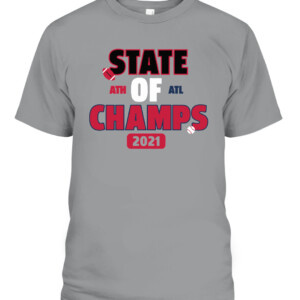 STATE OF CHAMPS SHIRT Georgia Bulldogs Atlanta Braves CABT sport grey front.jpg