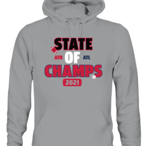STATE OF CHAMPS SHIRT Georgia Bulldogs Atlanta Braves CAUH sport grey front.jpg