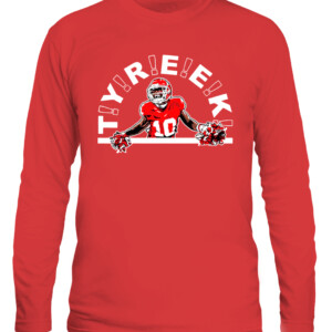 TYREEK HILL CHEER SHIRT TYREEK HILL Kansas City Chiefs CALS red front.jpg