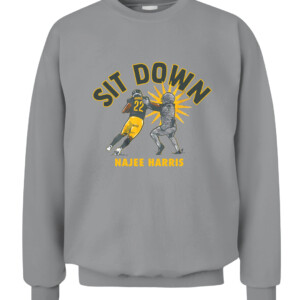 SIT DOWN SHIRT NAJEE HARRIS Pittsburgh Steelers CACS sport grey front.jpg