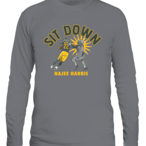 SIT DOWN SHIRT NAJEE HARRIS Pittsburgh Steelers CALS graphite heather front.jpg