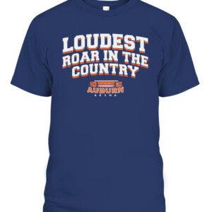 LOUDEST ROAR IN THE COUNTRY SHIRT Auburn Tigers CAPT navy front.jpg