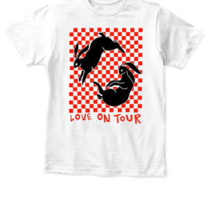 Rabbit Love On Tour T Shirt Harry Styles Love On Tour APKT white front.jpg