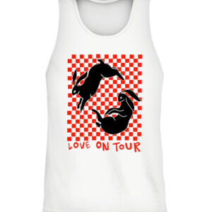 Rabbit Love On Tour T Shirt Harry Styles Love On Tour CATT white front.jpg