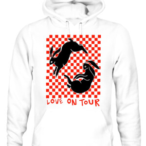 Rabbit Love On Tour T Shirt Harry Styles Love On Tour CAUH white front.jpg