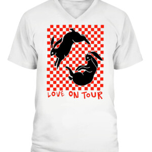 Rabbit Love On Tour T Shirt Harry Styles Love On Tour CAVN white front.jpg