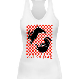 Rabbit Love On Tour T Shirt Harry Styles Love On Tour CAWT white front.jpg