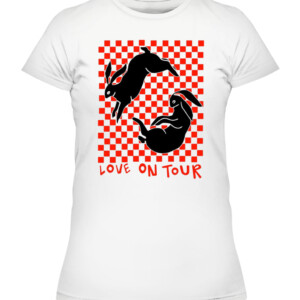 Rabbit Love On Tour T Shirt Harry Styles Love On Tour CAWTS white front.jpg