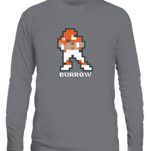 BURROW 8 BIT SHIRT JOE BURROW Cincinnati Bengals CALS graphite heather front.jpg