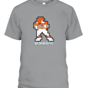 BURROW 8 BIT SHIRT JOE BURROW Cincinnati Bengals CAPT sport grey front.jpg
