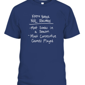 KY RECORDS SHIRT Keith Yandle NHL Records Shirt Keith Yandle Philadelphia Flyers CABT navy front.jpg