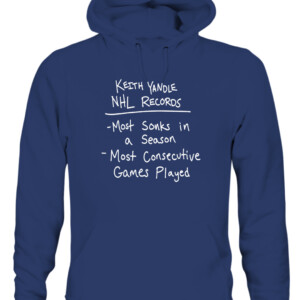 KY RECORDS SHIRT Keith Yandle NHL Records Shirt Keith Yandle Philadelphia Flyers CAUH navy front.jpg