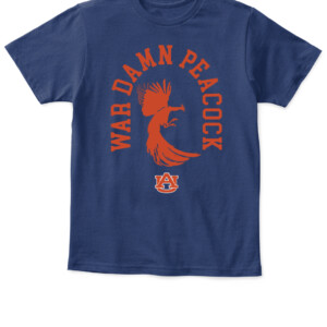 WAR DAMN PEACOCK SHIRT Auburn Tigers APKT navy front.jpg