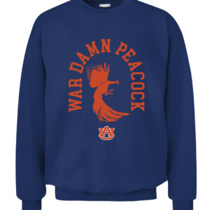 WAR DAMN PEACOCK SHIRT Auburn Tigers CACS navy front.jpg