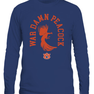 WAR DAMN PEACOCK SHIRT Auburn Tigers CALS navy front.jpg