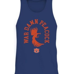 WAR DAMN PEACOCK SHIRT Auburn Tigers CATT navy front.jpg