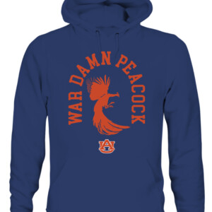WAR DAMN PEACOCK SHIRT Auburn Tigers CAUH navy front.jpg