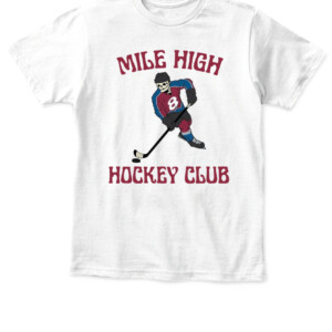 MILE HIGH HOCKEY CLUB SHIRT Skelton #8 Colorado Avalanche Cale Makar APKT white front.jpg