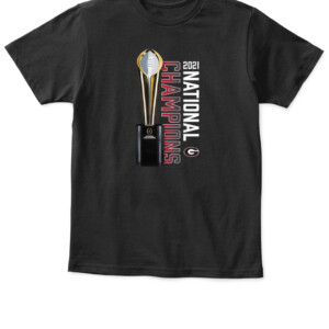 Georgia Bulldogs College Football Playoff 2021 National Champions Trophy Shirt APKT black front.jpg