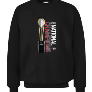 Georgia Bulldogs College Football Playoff 2021 National Champions Trophy Shirt CACS black front.jpg