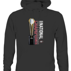 Georgia Bulldogs College Football Playoff 2021 National Champions Trophy Shirt CAUH black front.jpg