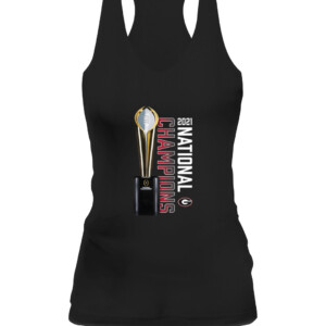 Georgia Bulldogs College Football Playoff 2021 National Champions Trophy Shirt CAWT black front.jpg