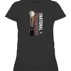 Georgia Bulldogs College Football Playoff 2021 National Champions Trophy Shirt CAWTS black front.jpg