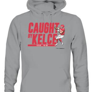 CAUGHT BY KELCE SHIRT TRAVIS KELCE Kansas City Chiefs CAUH sport grey front.jpg