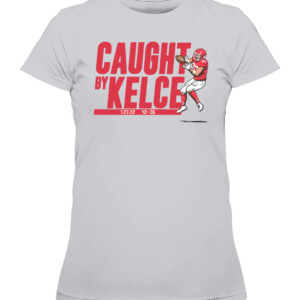 CAUGHT BY KELCE SHIRT TRAVIS KELCE Kansas City Chiefs CAWTS heather grey front.jpg