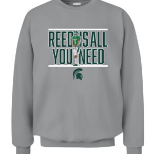 REED IS ALL YOU NEED SHIRT JAYDEN REED Michigan State Spartans CACS sport grey front.jpg