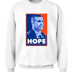 Sean McDermott HOPE Shirt Sean McDermott HOPE SCARED MONEY DONT MAKE MONEY Buffalo Bills CACS white front.jpg