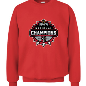 Georgia Bulldogs College Football Playoff 2021 National Champions Official Logo Shirt CACS red front.jpg