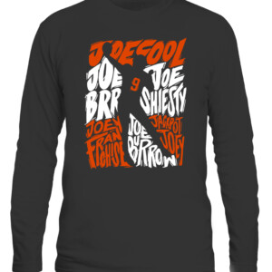 NICKNAMES Shirt JOE BURROW Joe Cool, Joe Brr, Joe Shiesty, Joey Franchise, Jackpot Joey Cincinnati Bengals CALS black front.jpg