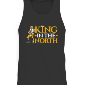 AARON RODGERS KING IN THE NORTH SHIRT AARON RODGERS Green Bay Packers CATT black front.jpg