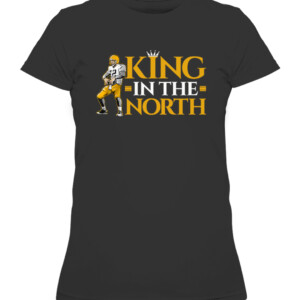 AARON RODGERS KING IN THE NORTH SHIRT AARON RODGERS Green Bay Packers CAWTS black front.jpg