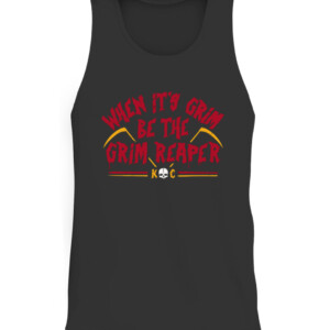 WHEN IT'S GRIM, BE THE GRIM REAPER SHIRT Kansas City Chiefs Patrick Mahomes CATT black front.jpg