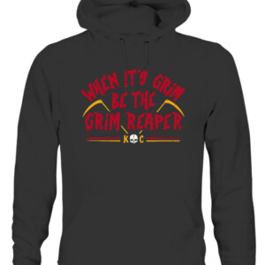 WHEN IT'S GRIM, BE THE GRIM REAPER SHIRT Kansas City Chiefs Patrick Mahomes CAUH black front.jpg